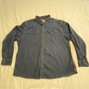 Wrangler Pearl Snap Denim Shirt SZ. 3XL